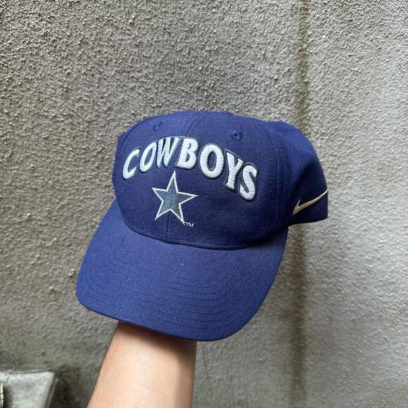 Nike Vintage 90s Dallas Cowboys Snapback Hat Cap NFL Football Blue One Size - Picture 1 of 3